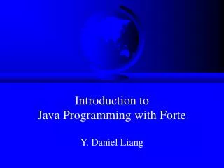 Introduction to Java Programming with Forte