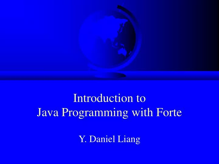 introduction to java programming with forte