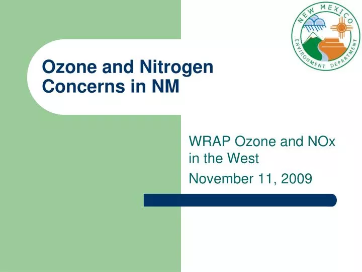 ozone and nitrogen concerns in nm