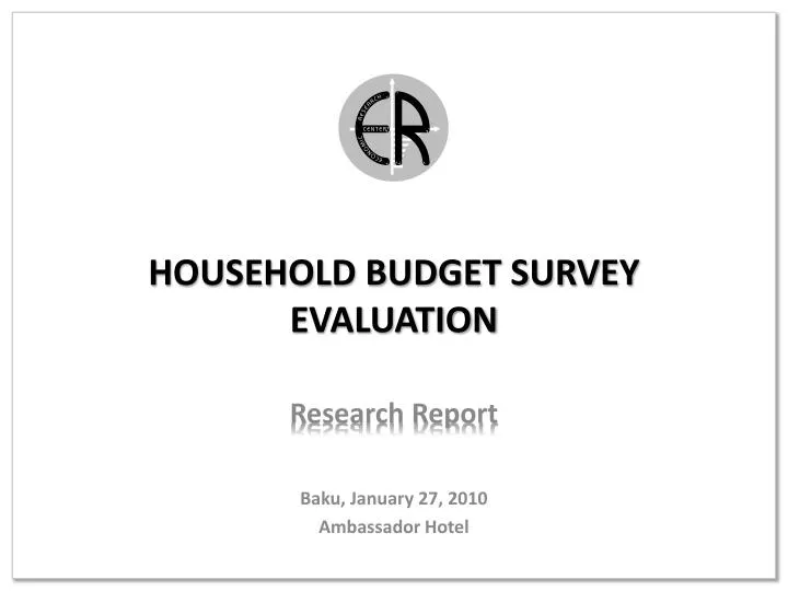 household budget survey evaluation