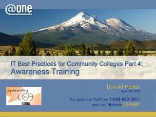IT Best Practices for Community Colleges Part 4: Awareness Training