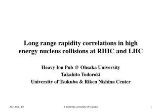 Long range rapidity correlations in high energy nucleus collisions at RHIC and LHC