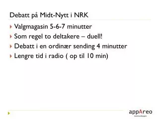 debatt p midt nytt i nrk