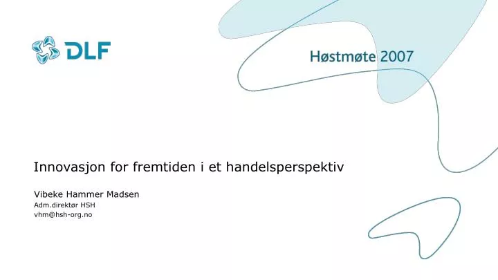 innovasjon for fremtiden i et handelsperspektiv