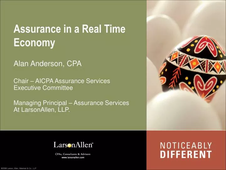 assurance in a real time economy