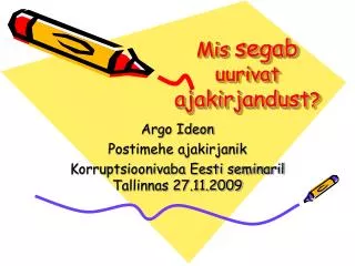 mis segab uurivat ajakirjandust