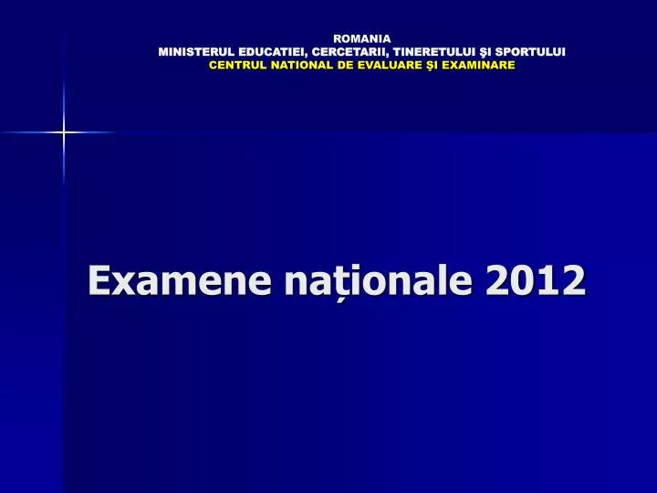 examene na ionale 2012