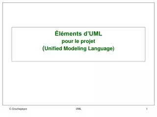 l ments d uml pour le projet unified modeling language
