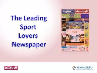 The Leading Sport Lovers Newspaper