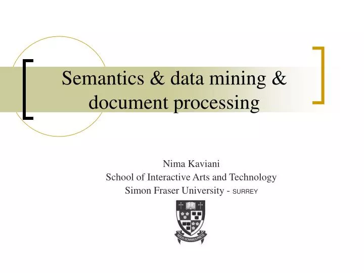 semantics data mining document processing