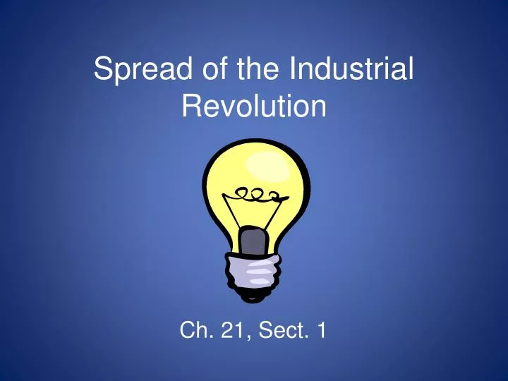 spread of the industrial revolution