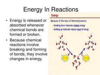 Energy In Reactions