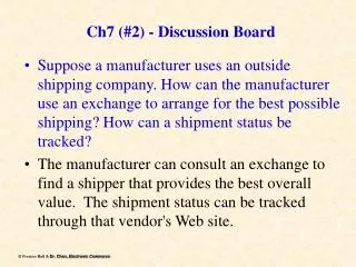 Ch7 (#2) - Discussion Board