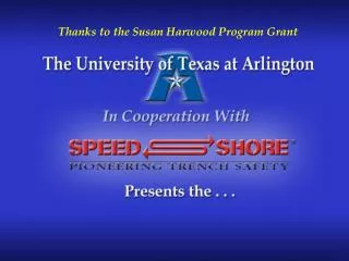 Thanks to the Susan Harwood Program Grant