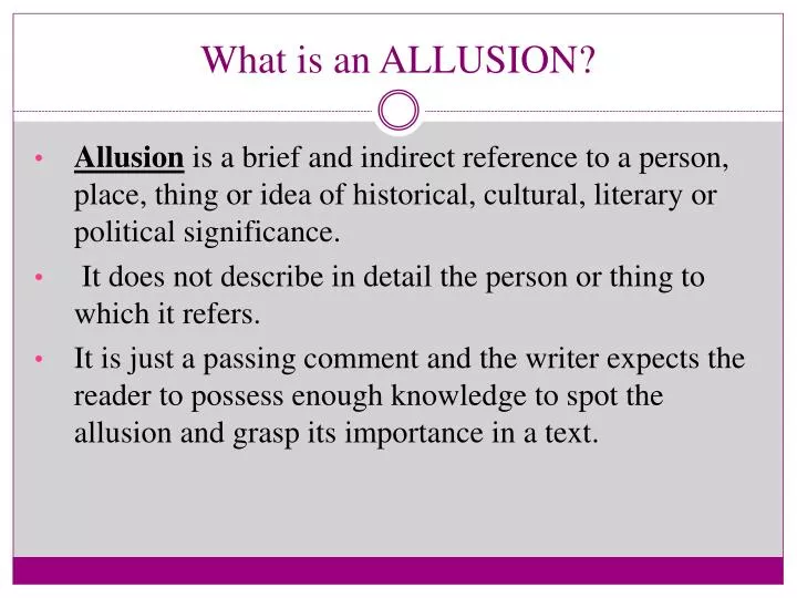 what is an allusion