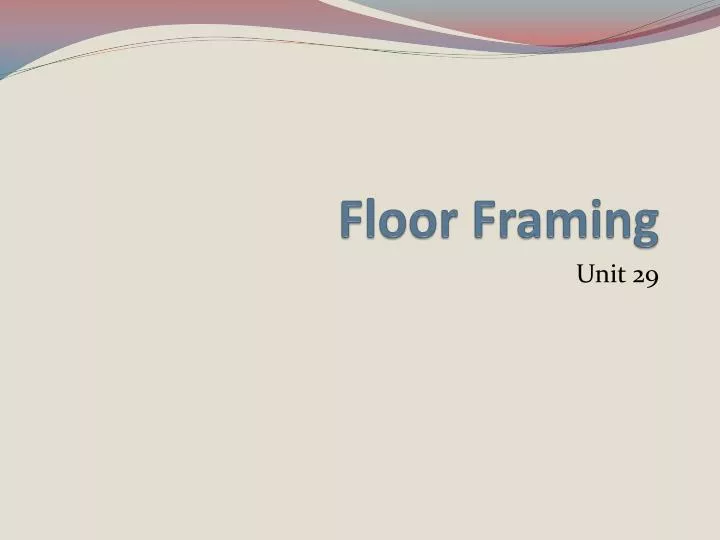 floor framing