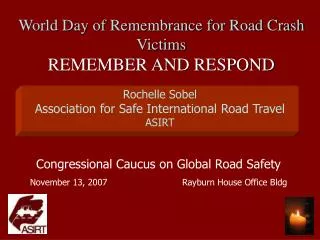 Congressional Caucus on Global Road Safety