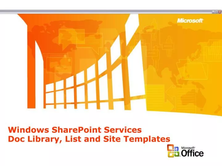 windows sharepoint services doc library list and site templates