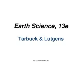 earth science 13e