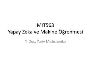 mit5 6 3 yapay zeka ve makine renmesi