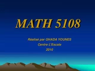 math 5108