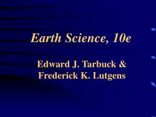 earth science 10e