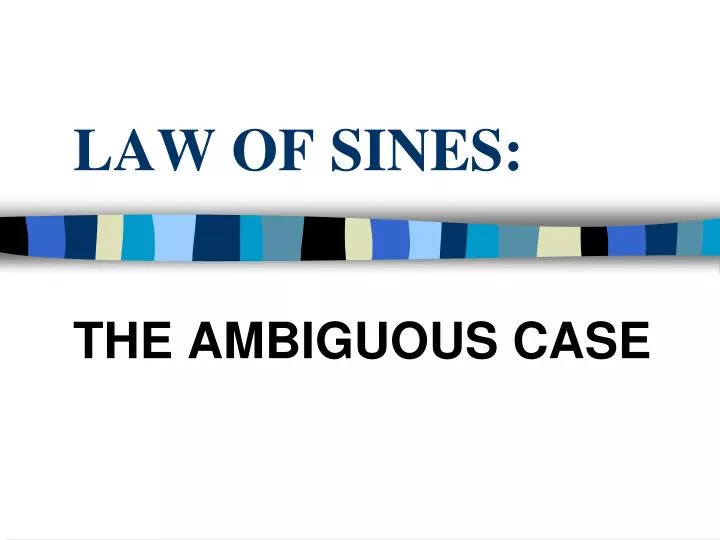 law of sines