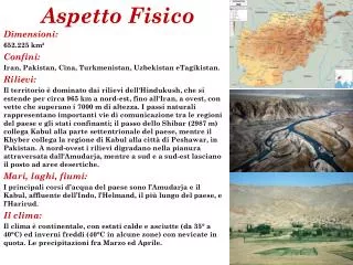 aspetto fisico