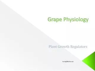 Grape Physiology