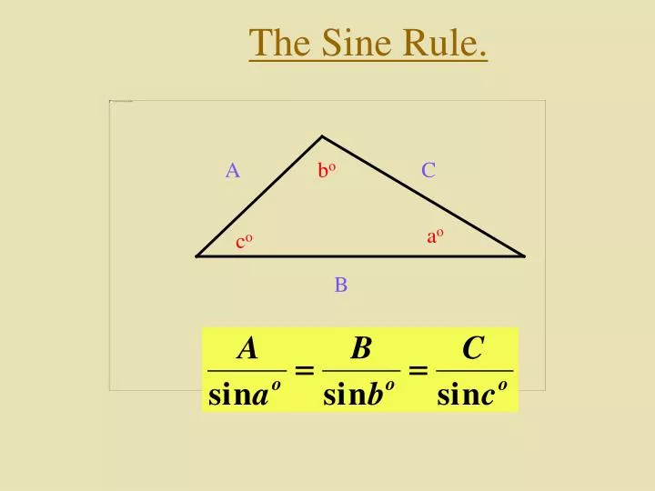 the sine rule