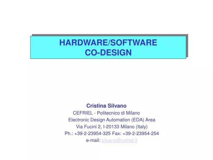 hardware software co design