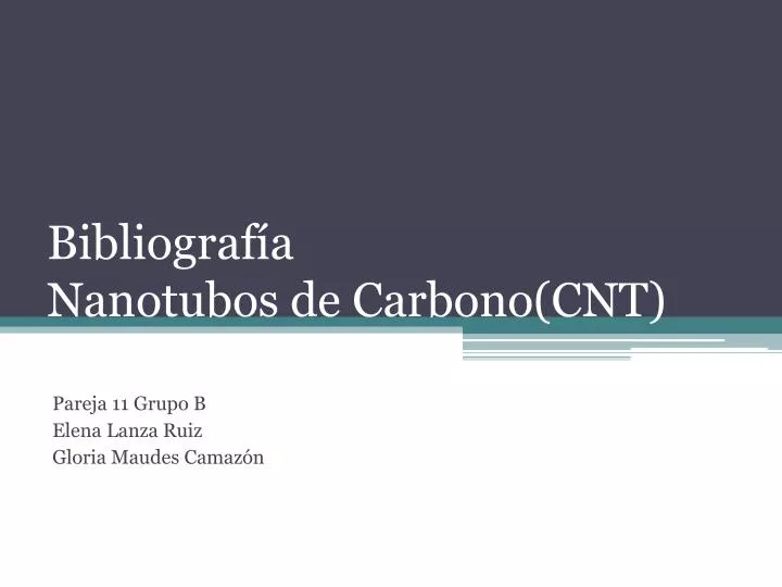 bibliograf a nanotubos de carbono cnt