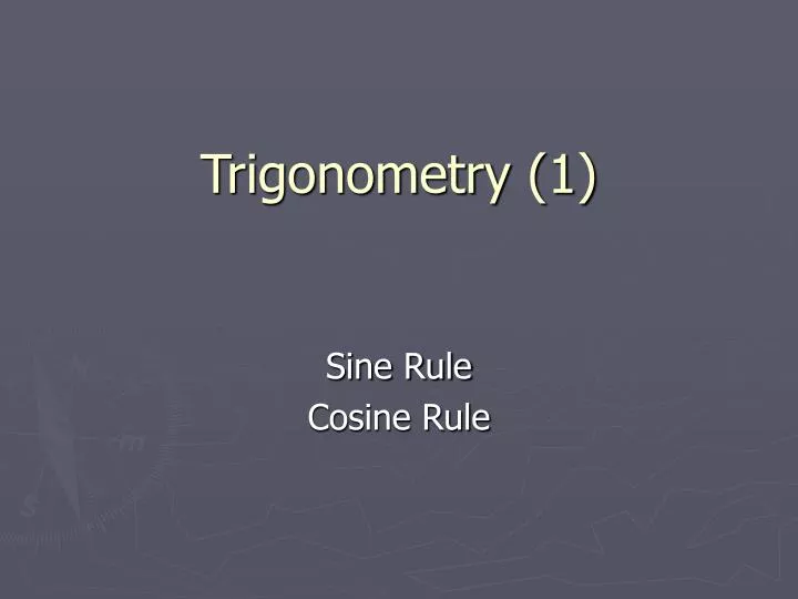 trigonometry 1