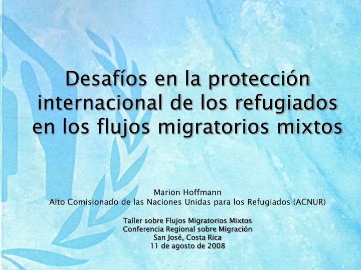 desaf os en la protecci n internacional de los refugiados en los flujos migratorios mixtos