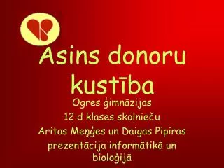 asins donoru kust ba