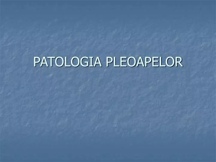 patologia pleoapelor