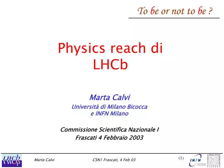 physics reach di lhcb
