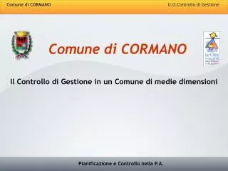 il controllo di gestione in un comune di medie dimensioni