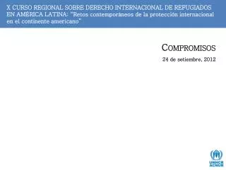 compromisos 24 de setiembre 2012