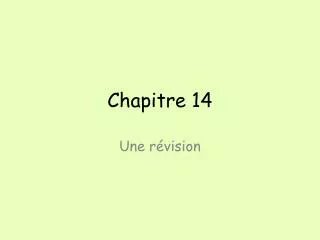 Chapitre 14