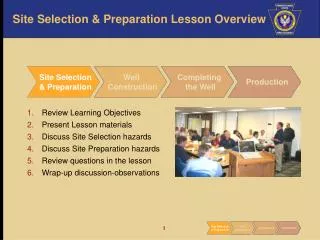 Site Selection &amp; Preparation Lesson Overview