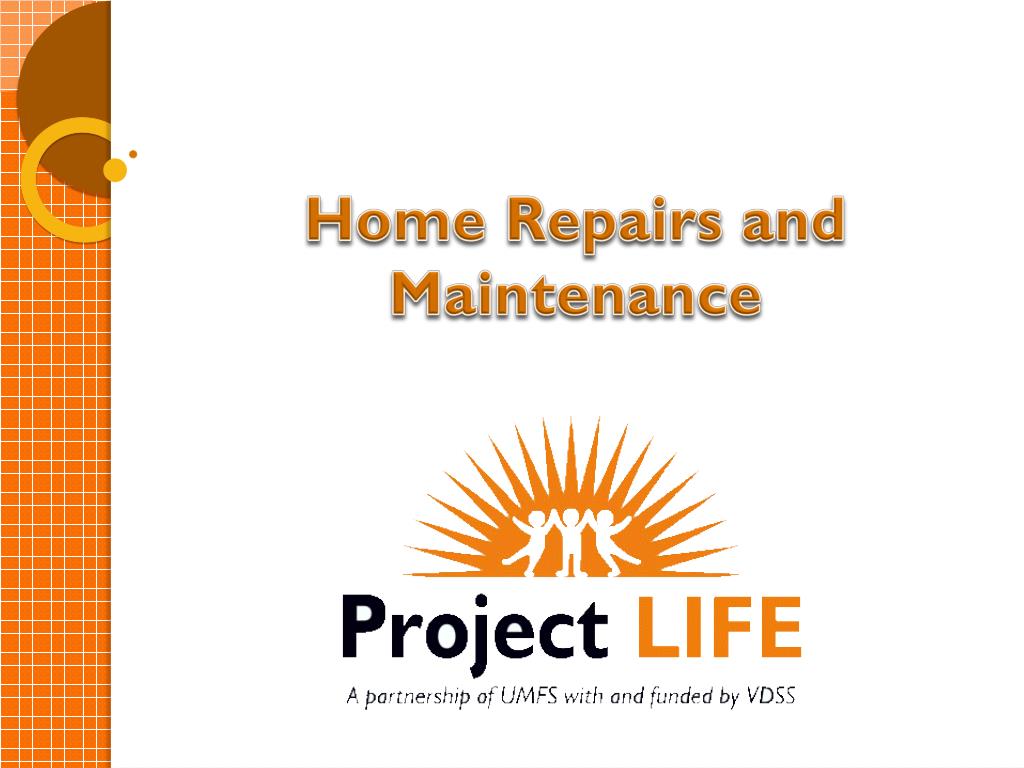 PPT - Home Repairs and Maintenance PowerPoint Presentation, free ...