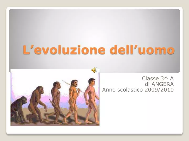 l evoluzione dell uomo