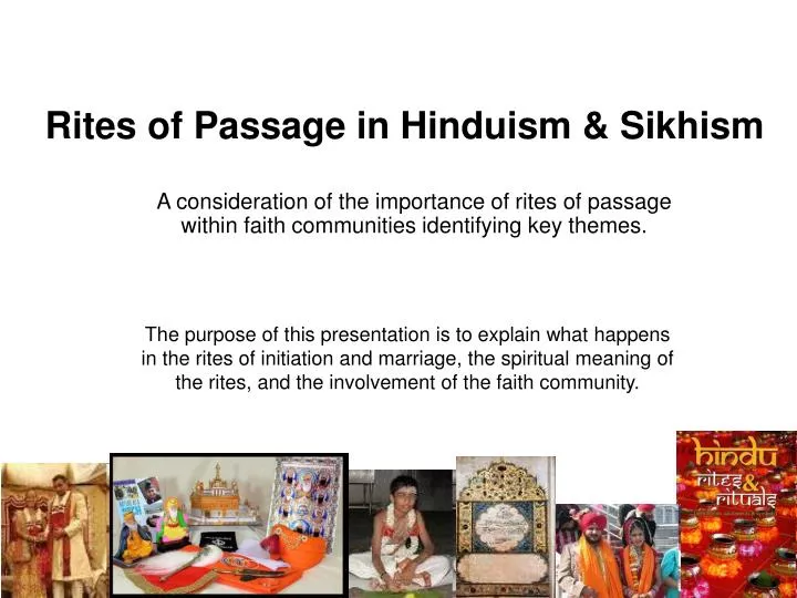 rites of passage in hinduism sikhism