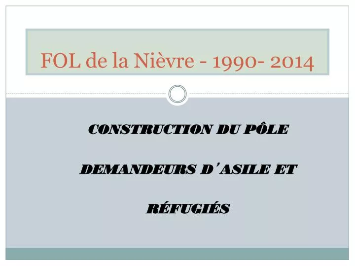 construction du p le demandeurs d asile et r fugi s