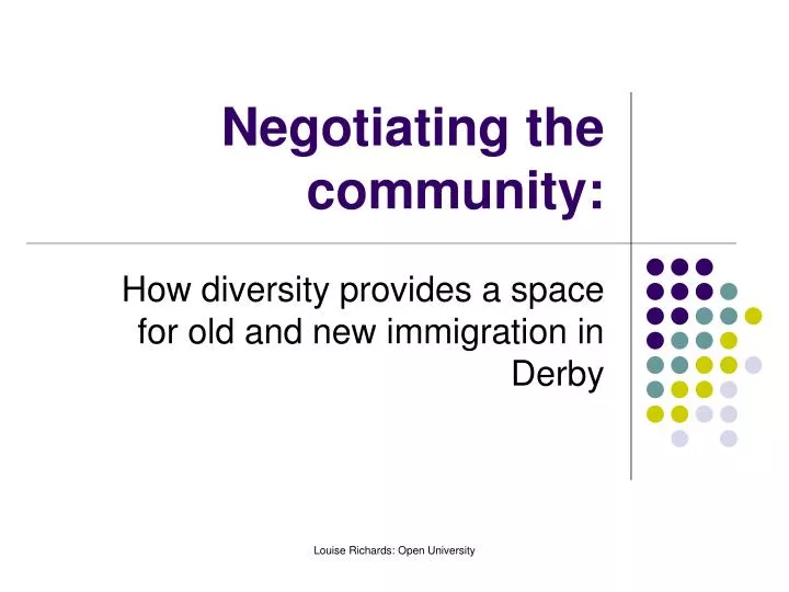 negotiating the community