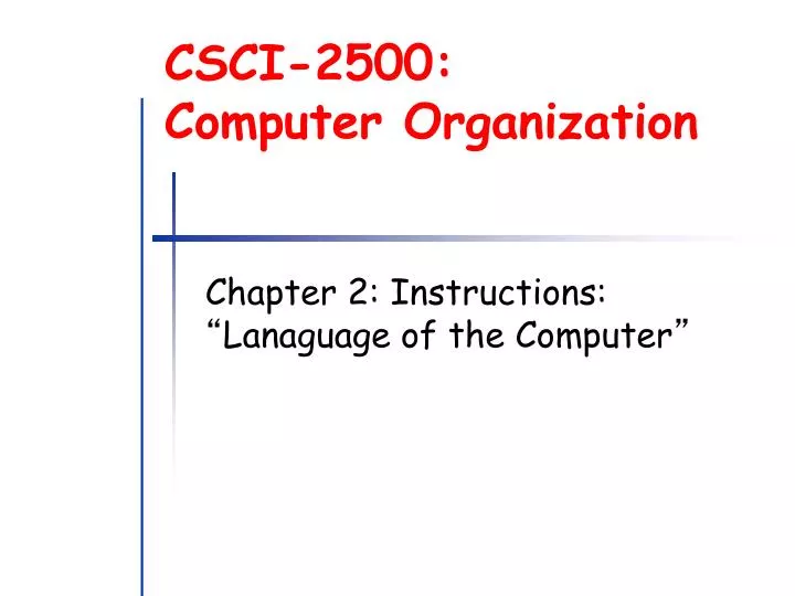 csci 2500 computer organization