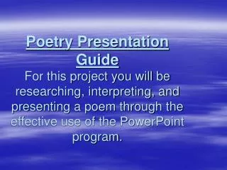 Poetry Reading Strategy