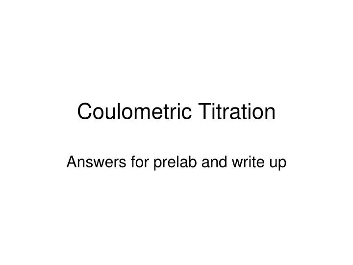coulometric titration