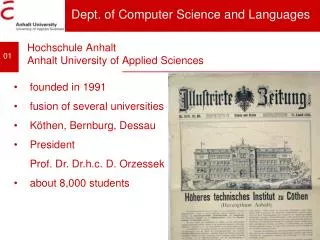 Hochschule Anhalt Anhalt University of Applied Sciences